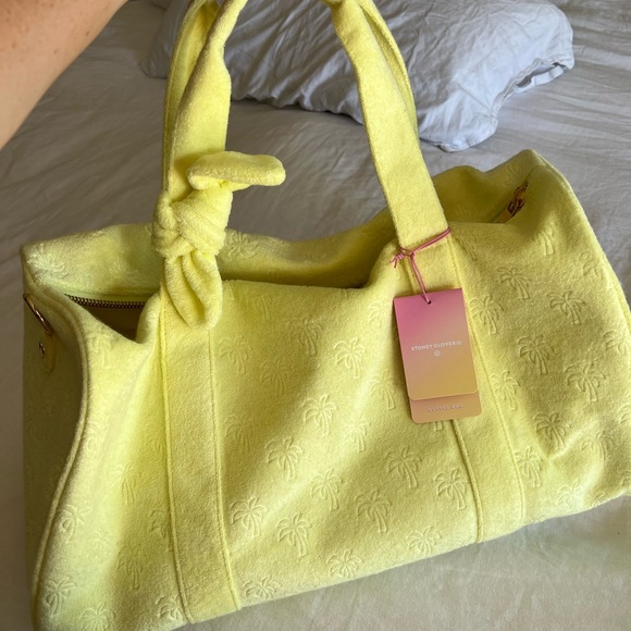 Stoney Clover Lane Handbags - Stoney Clover Ln x Target Terry Cloth Light Yellow Duffel Bag